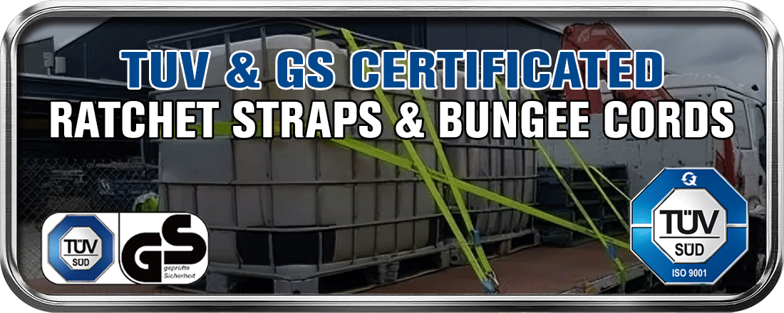 TUV&GS tanúsítvánnyal rendelkező lekötő és bungee zsinór
