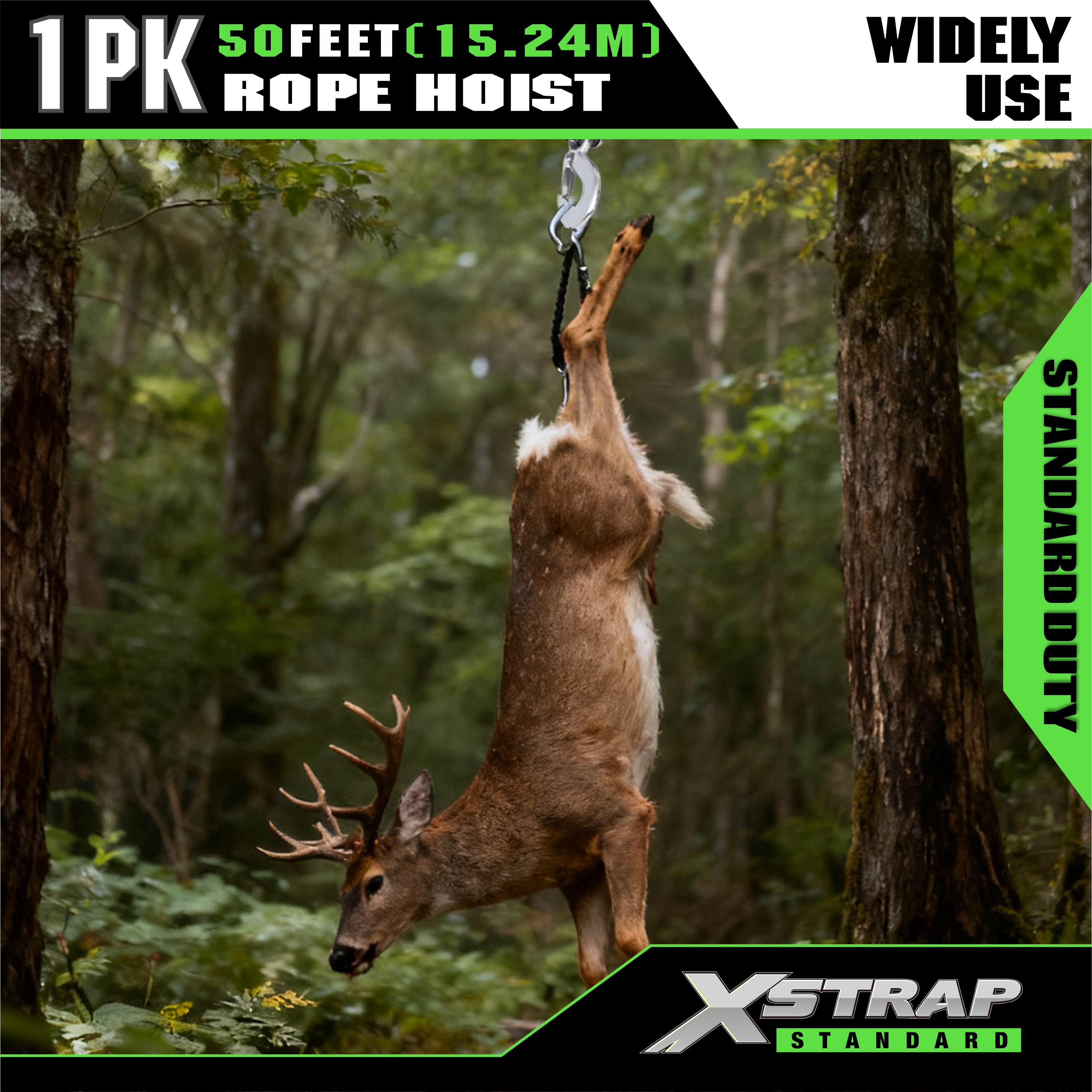 XSTRAP AHLT0003 fehér kötélemelő szíjtárcsa rendszer 1000LB kapacitás