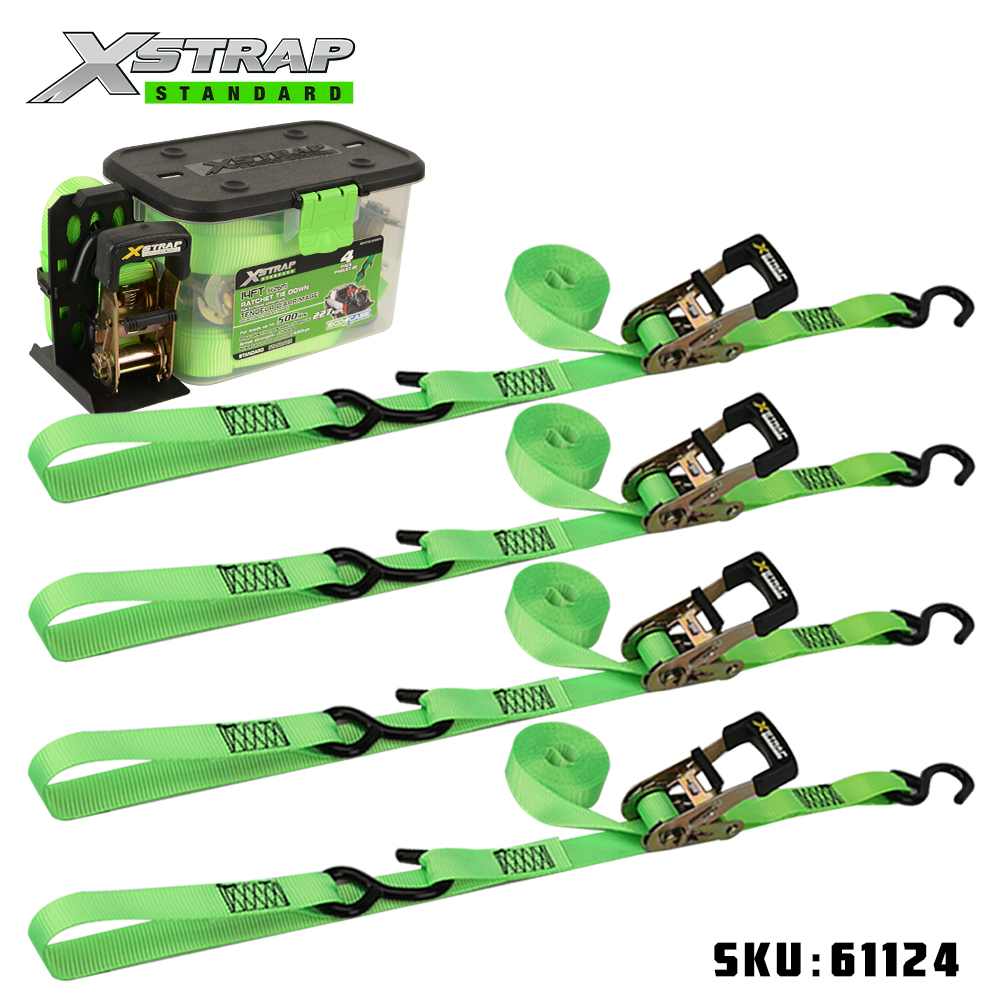 Xstrap 61124 1” x 14” 4PK racsnis rögzítőpántok puha hurokkal 500 lb SWL