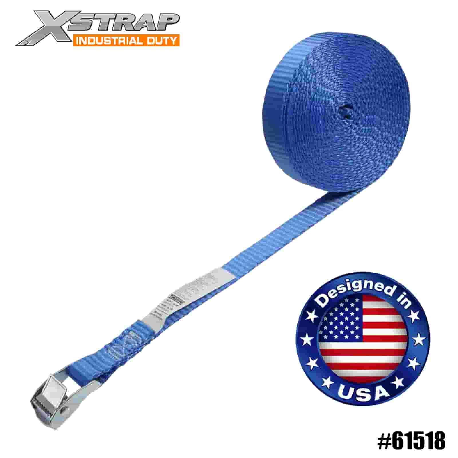 Xstrap 61518 1” x 15” kék, végtelenített bütyökcsatos pánt 166 lb SWL